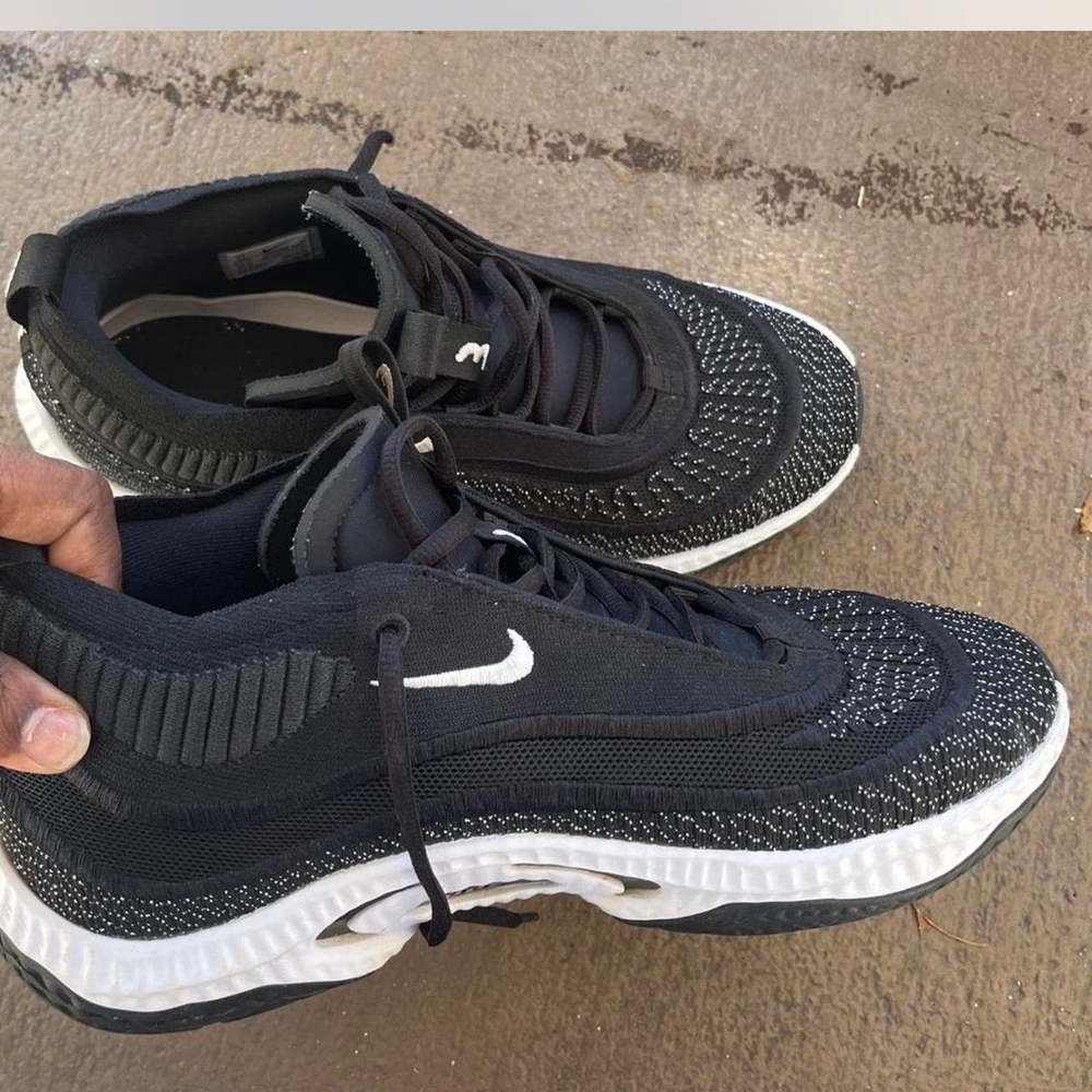 Nike Black and White Flyknit Running Shoes
